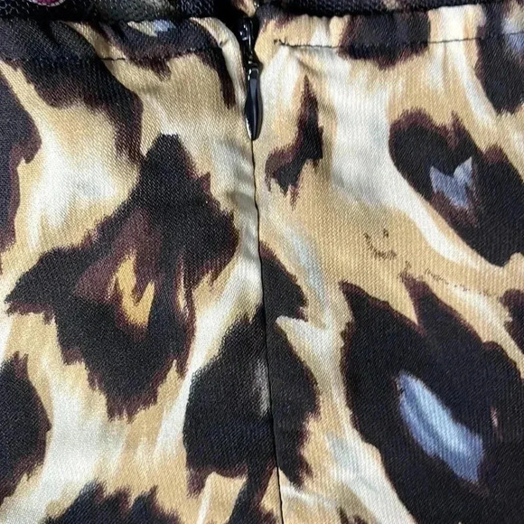 Boohoo Aaliyah Leopard Print Midi Dress Size 12 NWT - Picture 4 of 7